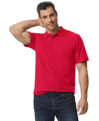 Gildan 64800 Men's Softstyle Double Pique Polo in Red