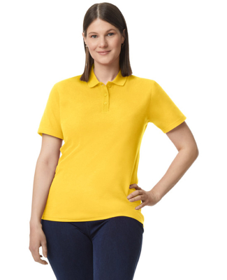 Gildan 64800L Ladies' Softstyle Double Pique Polo in Daisy
