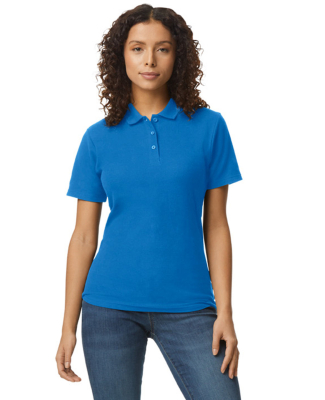 Gildan 64800L Ladies' Softstyle Double Pique Polo in Royal
