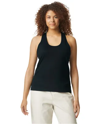 Gildan 67200L Ladies' Softstyle CVC Racerback Tank in Pitch black