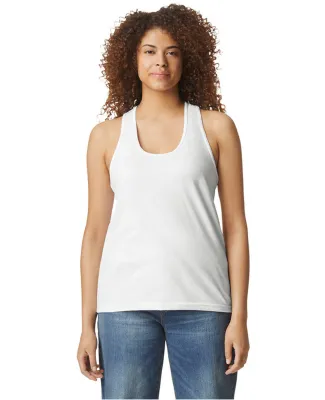 Gildan 67200L Ladies' Softstyle CVC Racerback Tank in White