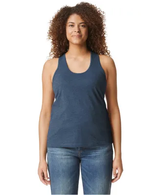 Gildan 67200L Ladies' Softstyle CVC Racerback Tank in Navy mist