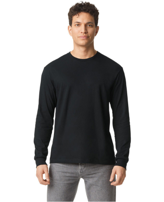 Gildan 67400 Unisex Softstyle CVC Long Sleeve T-Sh in Pitch black