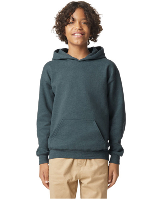 Gildan SF500B Youth Softstyle Midweight Fleece Hoo in Dark heather