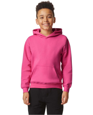 Gildan SF500B Youth Softstyle Midweight Fleece Hoo in Pink lemonade