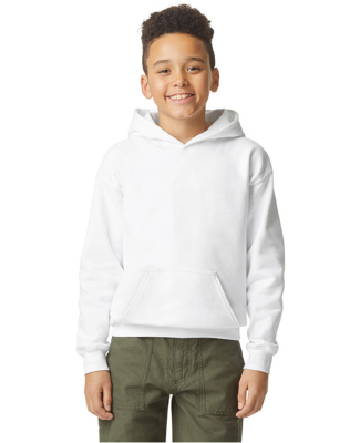Gildan SF500B Youth Softstyle Midweight Fleece Hoo in White