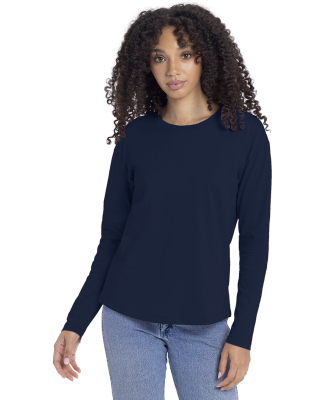 Next Level Apparel 3911 Ladies' Relaxed Long Sleev in Midnight navy