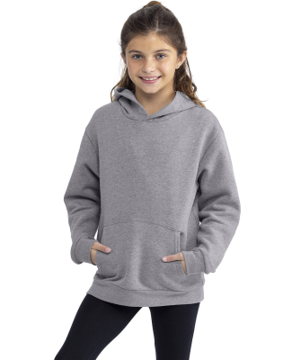 Next Level Apparel 9113 Youth Fleece Pullover Hood in Heather grey