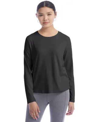 Champion Clothing CHP140 Ladies' Cutout Long Sleev in Black