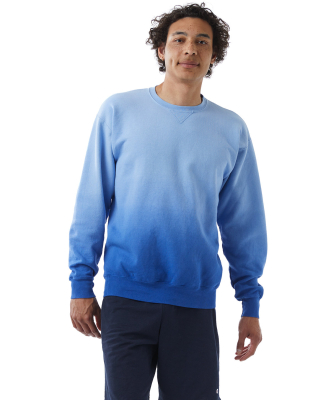 Champion Clothing CD400D Unisex Dip Dye Crew in Athletic royal ombre