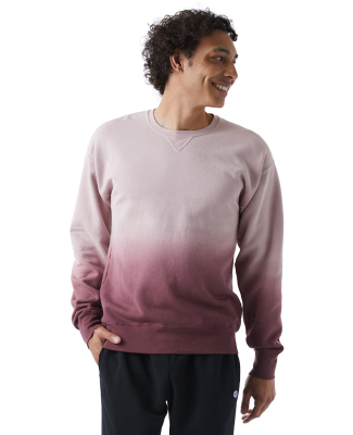 Champion Clothing CD400D Unisex Dip Dye Crew in Maroon ombre