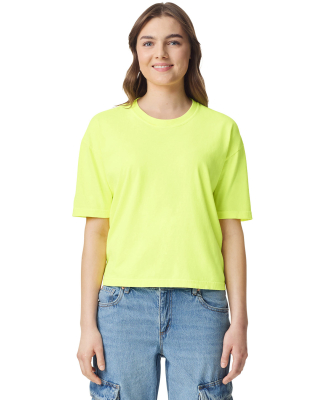 Comfort Colors 3023CL Ladies' Heavyweight Middie T in Neon lemon