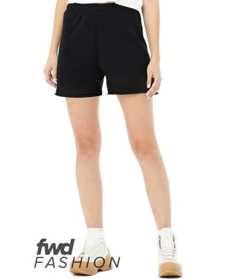 Bella + Canvas 3797 Ladies' Cutoff Sweat Short in Black