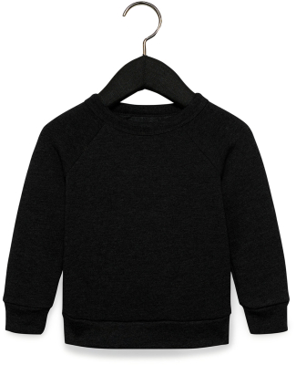 Bella + Canvas 3901T Toddler Sponge Fleece Raglan  in Black
