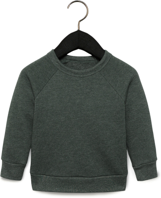 Bella + Canvas 3901T Toddler Sponge Fleece Raglan  in Heather forest