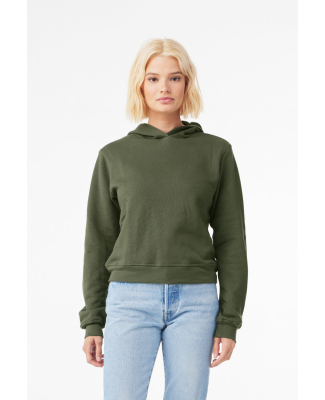 Bella + Canvas 7519 Ladies' Classic Pullover Hoode in Military green