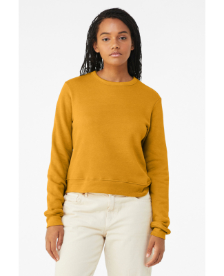 Bella + Canvas 7511 Ladies' Classic Pullover Crewn in Heather mustard