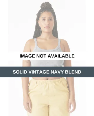 Bella + Canvas 1012 Ladies' Micro Ribbed Scoop Tan Solid Vintage Navy Blend