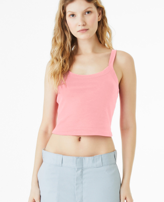 Bella + Canvas 1012 Ladies' Micro Ribbed Scoop Tan in Solid pink blend