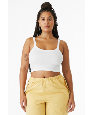 Bella + Canvas 1012 Ladies' Micro Ribbed Scoop Tan in Solid white blend