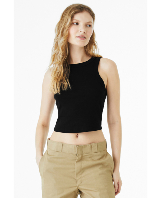 Bella + Canvas 1019 Ladies' Micro Ribbed Racerback in Solid black blend