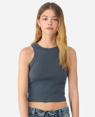Bella + Canvas 1019 Ladies' Micro Ribbed Racerback in Solid vintage navy blend