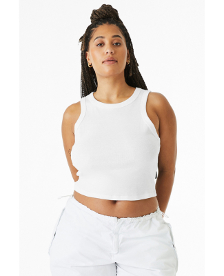 Bella + Canvas 1019 Ladies' Micro Ribbed Racerback in Solid white blend