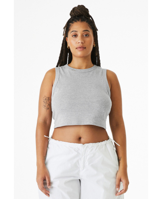 Bella + Canvas 1013 Ladies' Micro Rib Muscle Crop  in Athletic heather
