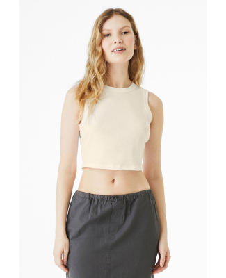 Bella + Canvas 1013 Ladies' Micro Rib Muscle Crop  in Solid natural blend