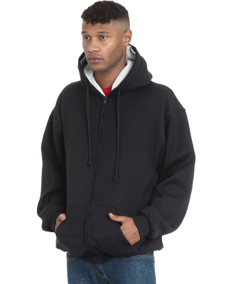 Bayside Apparel BA940 Adult Super Heavy Thermal-Li in Black/ cream