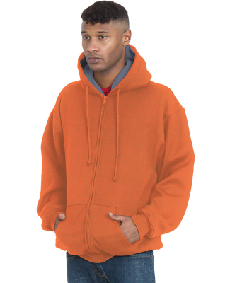 Bayside Apparel BA940 Adult Super Heavy Thermal-Li in Bright orange/ dark grey