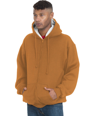 Bayside Apparel BA940 Adult Super Heavy Thermal-Li in Caramel brown/ cream