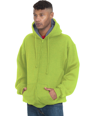 Bayside Apparel BA940 Adult Super Heavy Thermal-Li in Lime green/ dark grey