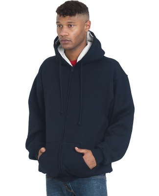 Bayside Apparel BA940 Adult Super Heavy Thermal-Li in Navy/ cream