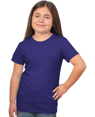 Bayside Apparel 37100 Youth Princess T-Shirt in Heather purple rush