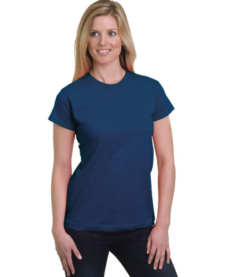 Bayside Apparel 5850 Ladies' Fine Jersey T-Shirt in Navy