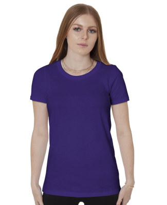 Bayside Apparel 5850 Ladies' Fine Jersey T-Shirt in Purple