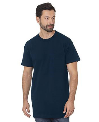 Bayside Apparel 7200T Unisex Big & Tall Pocket T-S in Navy
