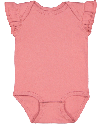 Rabbit Skins 4439 Infant Flutter Sleeve Bodysuit in Mauvelous