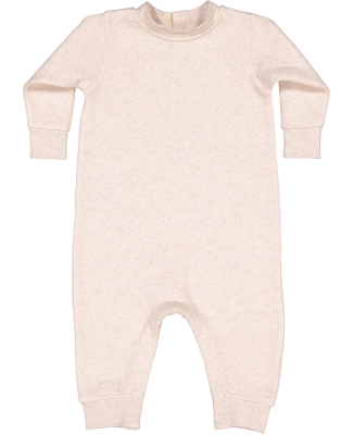 Rabbit Skins 4447 Infant Fleece One-Piece Bodysuit in Natural heather