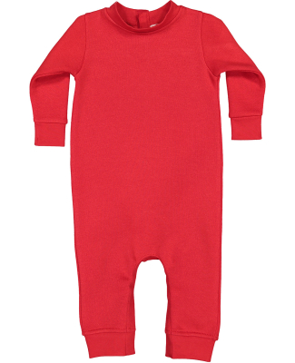 Rabbit Skins 4447 Infant Fleece One-Piece Bodysuit in Red