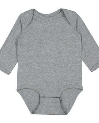 Rabbit Skins 4421 Infant Long Sleeve Jersey Bodysu in Granite Heather