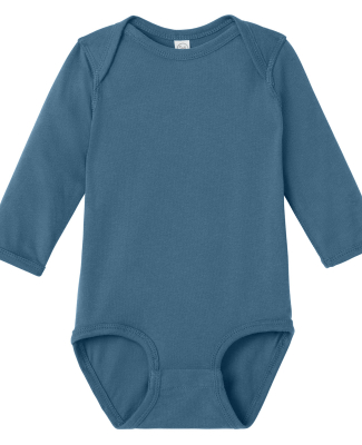 Rabbit Skins 4421 Infant Long Sleeve Jersey Bodysu in Indigo