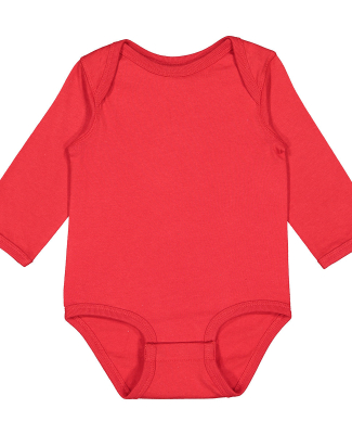 Rabbit Skins 4421 Infant Long Sleeve Jersey Bodysu in Red