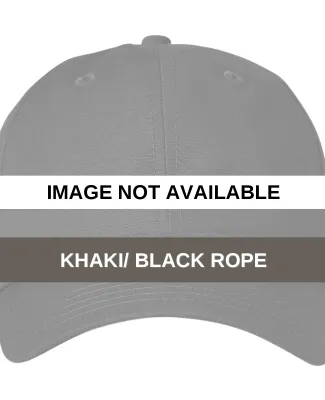 Big Accessories BA640 Lariat 6-Panel Cap Khaki/ Black Rope