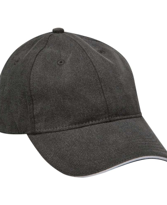 Adams Hats LP107 Icon Semi-Structured Sandwich Vis in Black / white