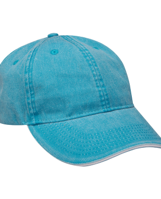 Adams Hats LP107 Icon Semi-Structured Sandwich Vis in Caribbean Blue/ White