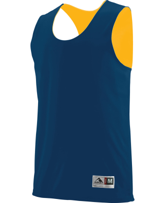 Augusta Sportswear 148 Adult Wicking Polyester Rev in Navy/ gold