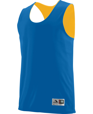 Augusta Sportswear 148 Adult Wicking Polyester Rev in Royal/ gold