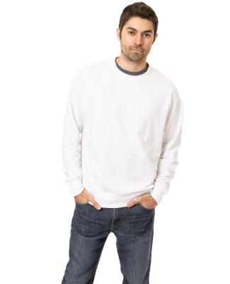 econscious EC5200 Unisex Motion Crewneck Sweatshir in White